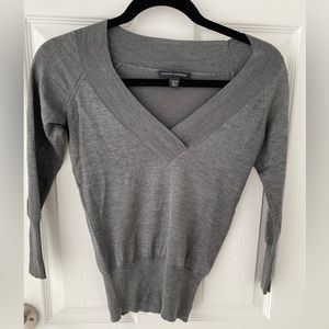 Banana Republic Grey V Neck Sweater Size XS